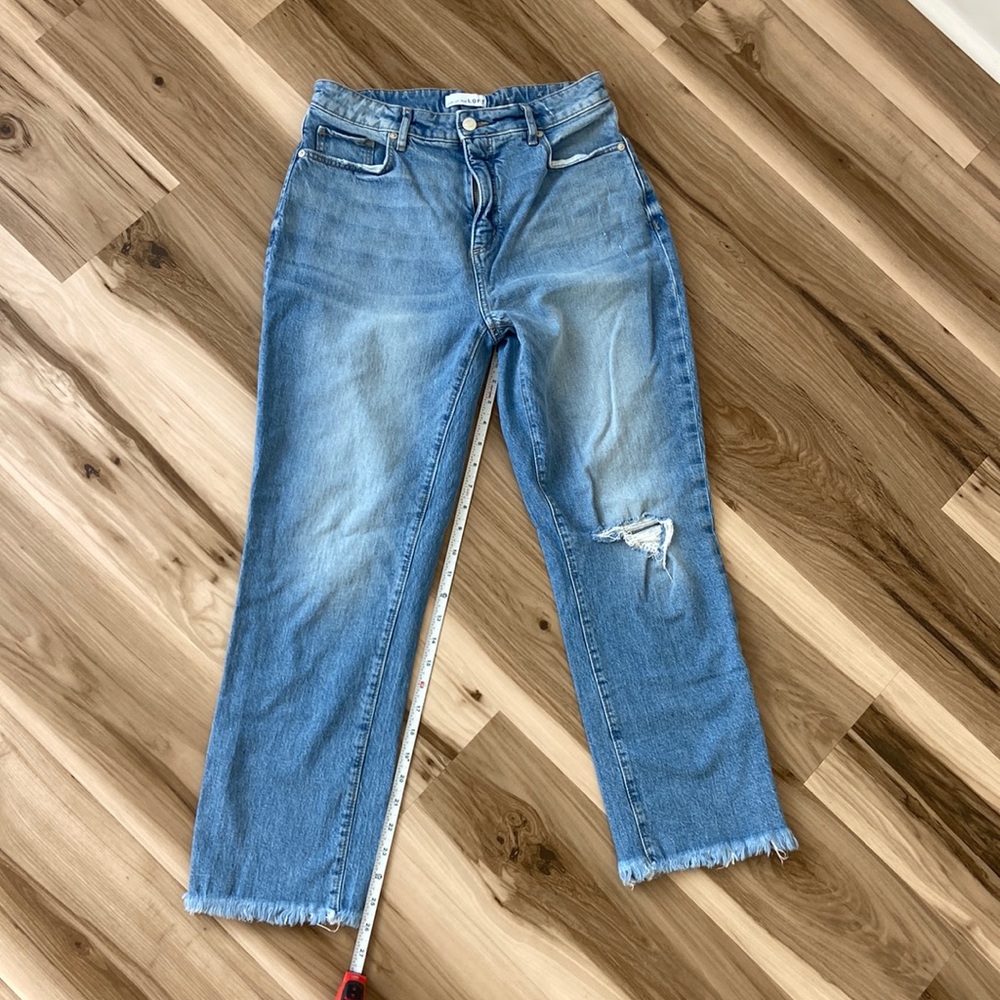Loft, The Curvy, Straight Crop Jeans